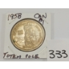 1958 CDN SILVER DOLLAR - TOTEM POLE