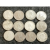 Image 2 : LOT OF 12 - 1952-1968 CDN 10 CENT COINS