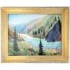 Image 1 : VALLEY LANDSCAPE BY E.R. DELANEY - FRAMED OIL ON CANVAS BOARD