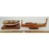 Image 5 : LOT OF 2 - MALTA VIKING LONGBOAT & ROWBOAT MODELS W/ STANDS