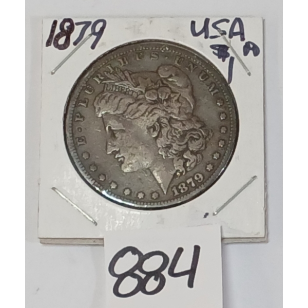 1879 US MORGAN SILVER DOLLAR