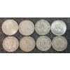 Image 2 : LOT OF 8 - 1943-1968 CDN 25 CENT COINS