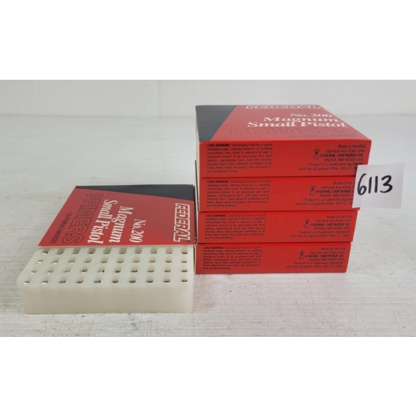 PRIMERS: 500X FEDERAL #200 MAGNUM SMALL PISTOL PRIMERS