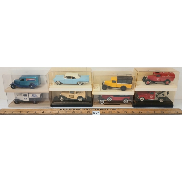 LOT OF 8 - SOLIDO DIECAST MODELS - NY TIMES, BOOTS THE CHEMISTS, CINZANO, ETC