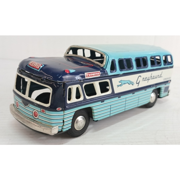 HADSON TIN FRICTION GREYHOUND BUS