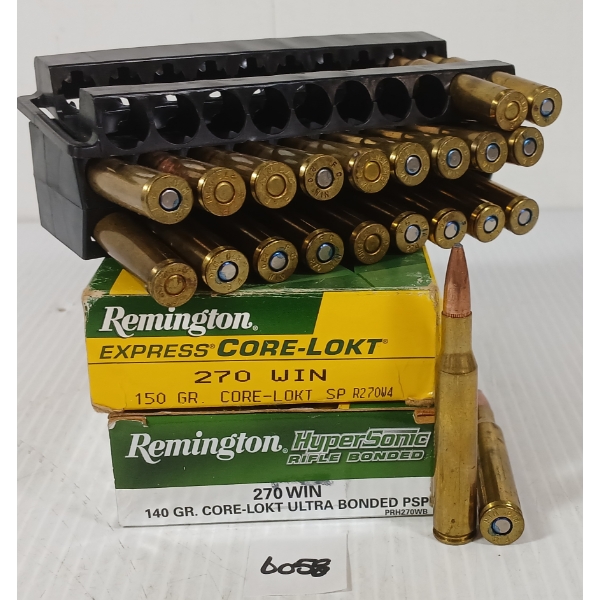 AMMO: 42X REMINGTON .270 WIN - 140 & 150GR - SP & BONDED PSP
