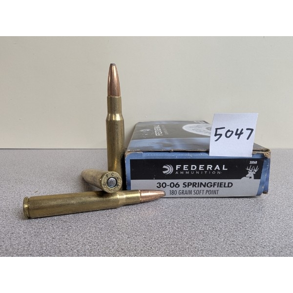 AMMO: 20X FEDERAL 30-06 - 180GR SP