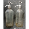 Image 4 : LOT OF 2 - SCHULTZ CARBONIC & UNMARKED - CLEAR EMBOSSED - SELTZER BOTTLES
