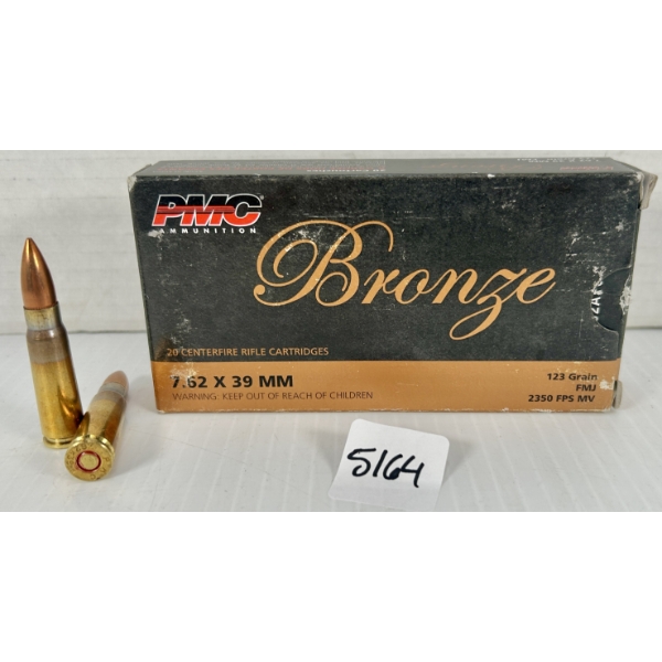AMMO: 20X PMC 7.62X39MM 123GR. FMJ 
