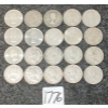 Image 2 : LOT OF 20 - 1942-1968 CDN 25 CENT COINS