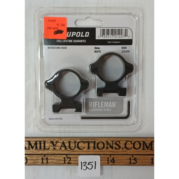 LEUPOLD 30 MM HIGH RIFLEMAN DETACHABLE RINGS