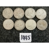 Image 1 : LOT OF 8 - 1938-1968 CDN 25 CENT COINS 