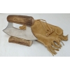 Image 1 : ALASKAN ULU W/ ANTLER STAND & LEATHER POUCH