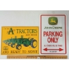Image 1 : LOT OF 2 - JOHN DEERE PARKING ONLY & NEW SERIES TRACTORS - SST & PLASTIC SIGNS