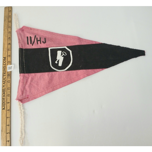 WWII SS HITLER YOUTH DIVISION TANK PENNANT