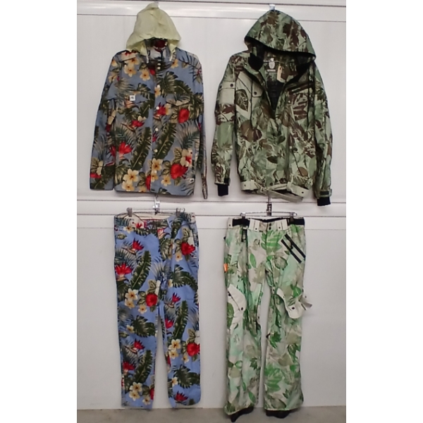 LOT OF 4 - PENFIELD TROPICAL JACKET & PANTS & FATIGUE PROJECT SNOWBOARDING SET
