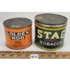 Image 2 : LOT OF 2 - GOLDEN ROD & STAG CHEWING TOBACCO TINS