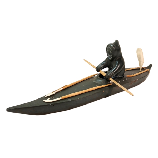 KAYAKER BY SIMEONIE UPPIK (PRS CDN ARTIST) - SINEW, STONE & WOOD