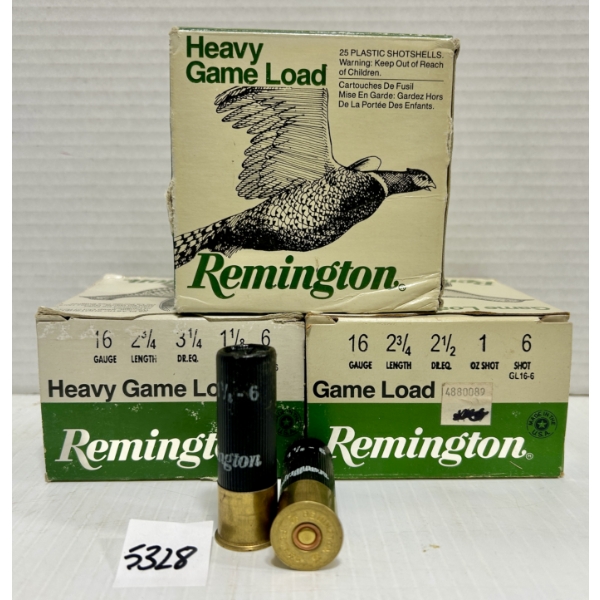 AMMO: 75X REMINGTON 16 GA 2-3/4IN NO6 SHOT 