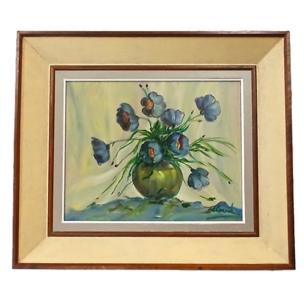 FLORAL STILL LIFE BY CHARLES SOVEK(1937 - 2007) - FRAMED OIL ON CANVAS