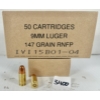 Image 1 : AMMO: 100X IVI 9 MM - 147 GR MILITARY FMJ