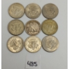 Image 1 : LOT OF 9 - U.S. HALF DOLLAR PCS - INCL SILVER 1934 PC