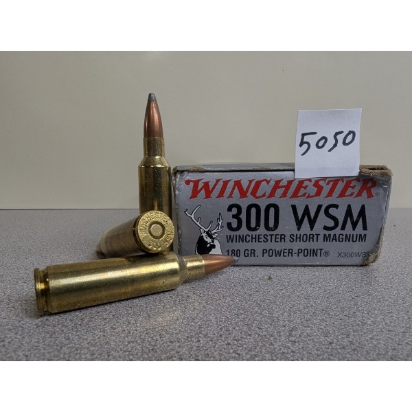 AMMO: 20X WINCHESTER .300 WSM -180GR POWER-POINT