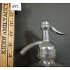 Image 7 : ZARROW BOTTLING WORKS - CLEAR ACID-ETCHED - SELTZER BOTTLE W/ BOURNISHED METAL HOLDER