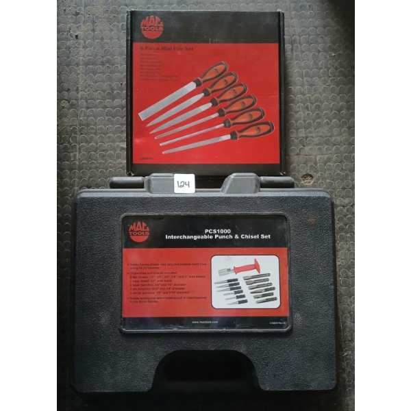 LOT OF 2 - MAC FILE SET, PUNCH & CHISEL SET