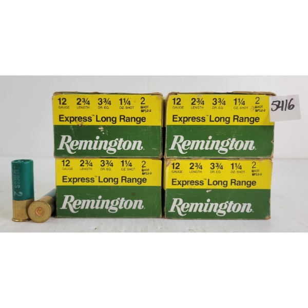 AMMO: 100X REMINGTON 12GA - 2-3/4IN -#2 SHOT