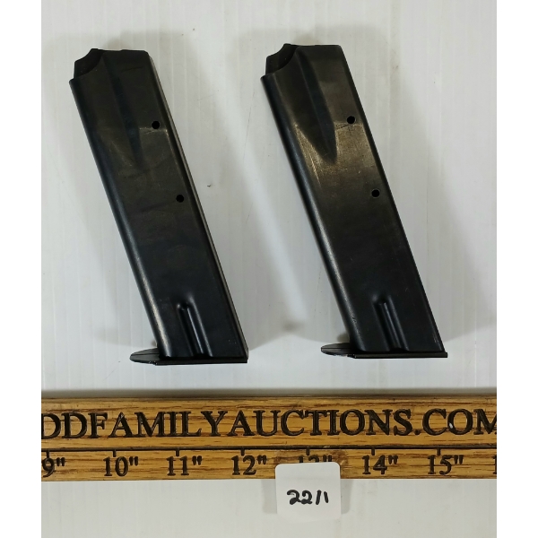 LOT OF 2 - UNKNOWN 9MM MAGAZINES - PAL REQ.
