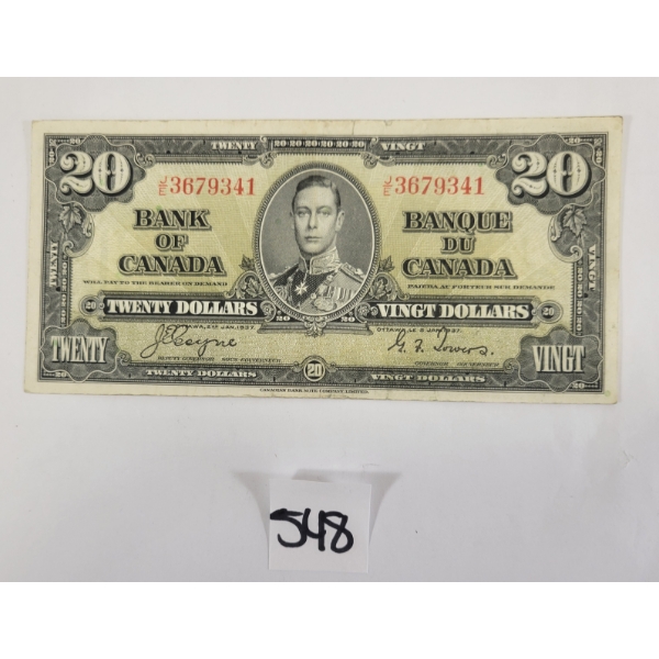 1937 CDN $20 BANKNOTE