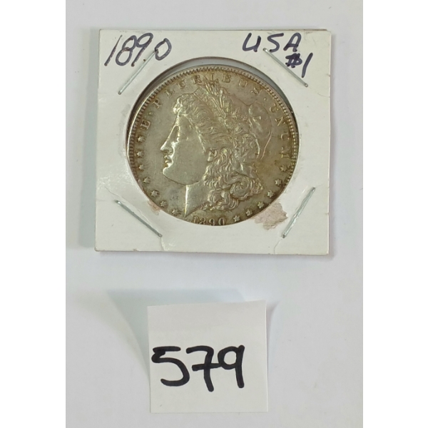 1890 US MORGAN SILVER DOLLAR