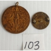 Image 2 : LOT OF 2 - BRITISH WWI 'FOR SERVICE AT THE FRONT' PIN & BIRMINGHAM PEACE CELEBRATION MEDAL 