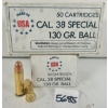 Image 1 : AMMO: 100X WINCHESTER .38 SPL - 130 GR FMJ