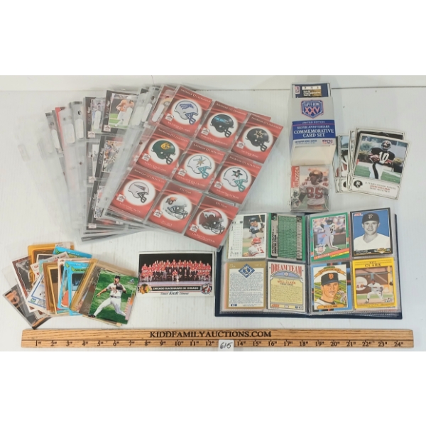 QTY OF ASSORTED SPORTS CARDS - HOCKEY & FOOTBALL
