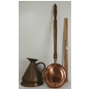 Image 1 : LOT OF 2 - COPPER PITCHER & BED WARMER