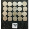 Image 1 : LOT OF 20 - 1942-1966 CDN 25 CENT COINS