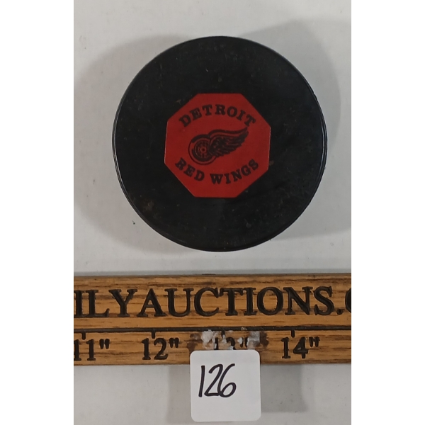 1969-1977 DETROIT RED WINGS CONVERSE ART ROSS HOCKEY GAME PUCK