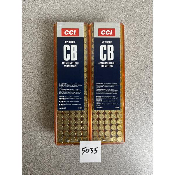 AMMO: 200X CCI .22 SHORT CB - SEALED