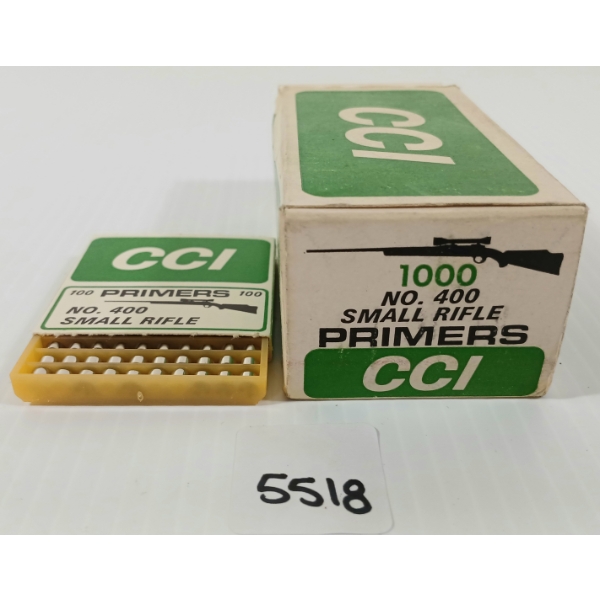 PRIMERS: APPROX 900X CCI NO. 400 SMALL RIFLE PRIMERS