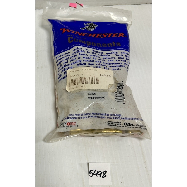 BRASS: 50X WINCHESTER .32 WIN SPL - SEALED BAG