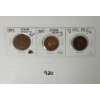 LOT OF 3 - CDN HALF PENNY & PENNY - INCL 1843 & 1861, ETC.