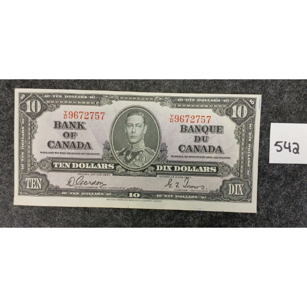 1937 CDN $10 BANKNOTE