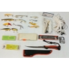 Image 3 : JOB LOT - FISHING LURES, MATZUO FILET KNIFE, ZEBCO DE-LIAR, POLY STRINGER, ETC