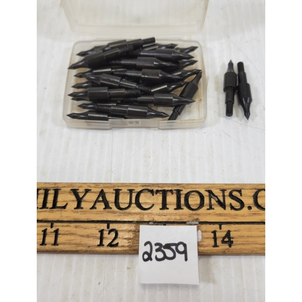 LOT OF 24 - ARCHERY FIELD POINTS - 100GR