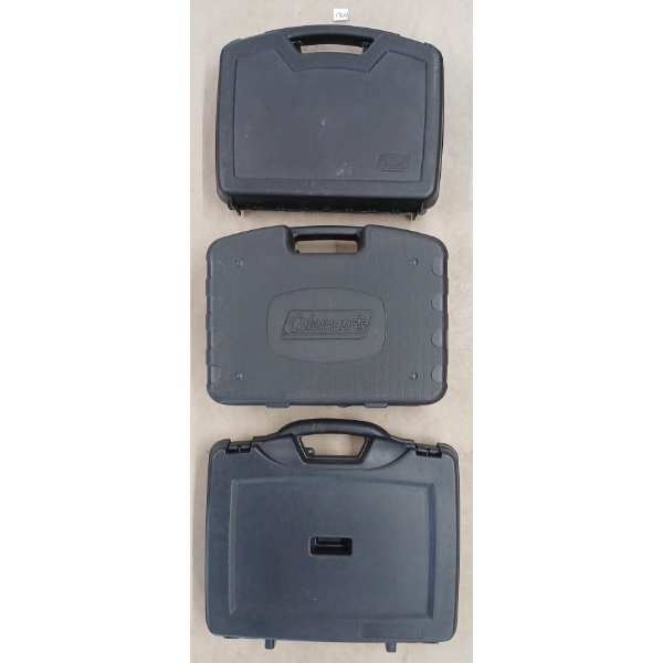 LOT OF 3 - HARD HANDGUN CASES