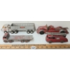 Image 2 : LOT OF 4 - BUDDY L, DINKY & MISC DIECAST FIRE TRUCK, DUMP & FLAT BED TRUCKS