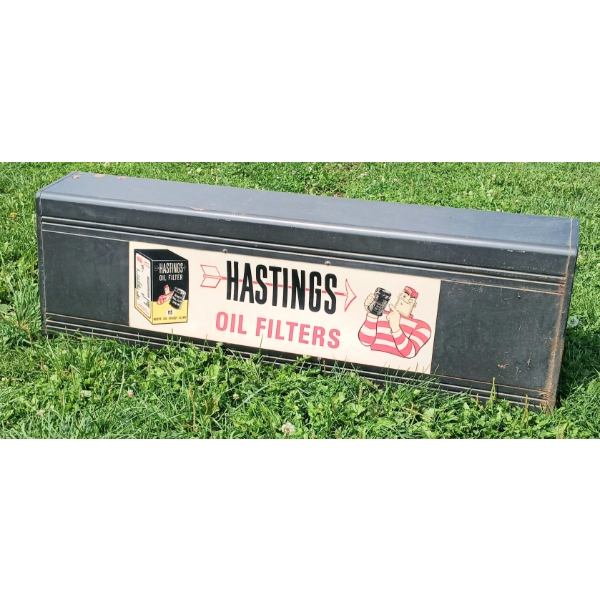 HASTINGS OIL FILTERS STORE DISPLAY SIGN
