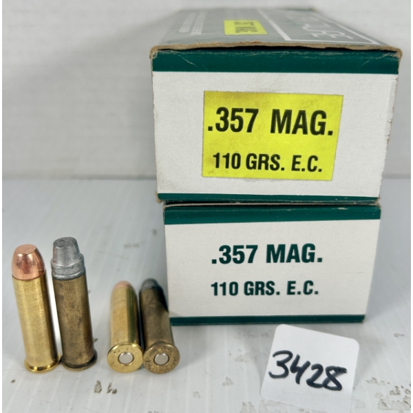 AMMO: 100X MIXED .357 MAG FMJ & LSWC - RELOADS 